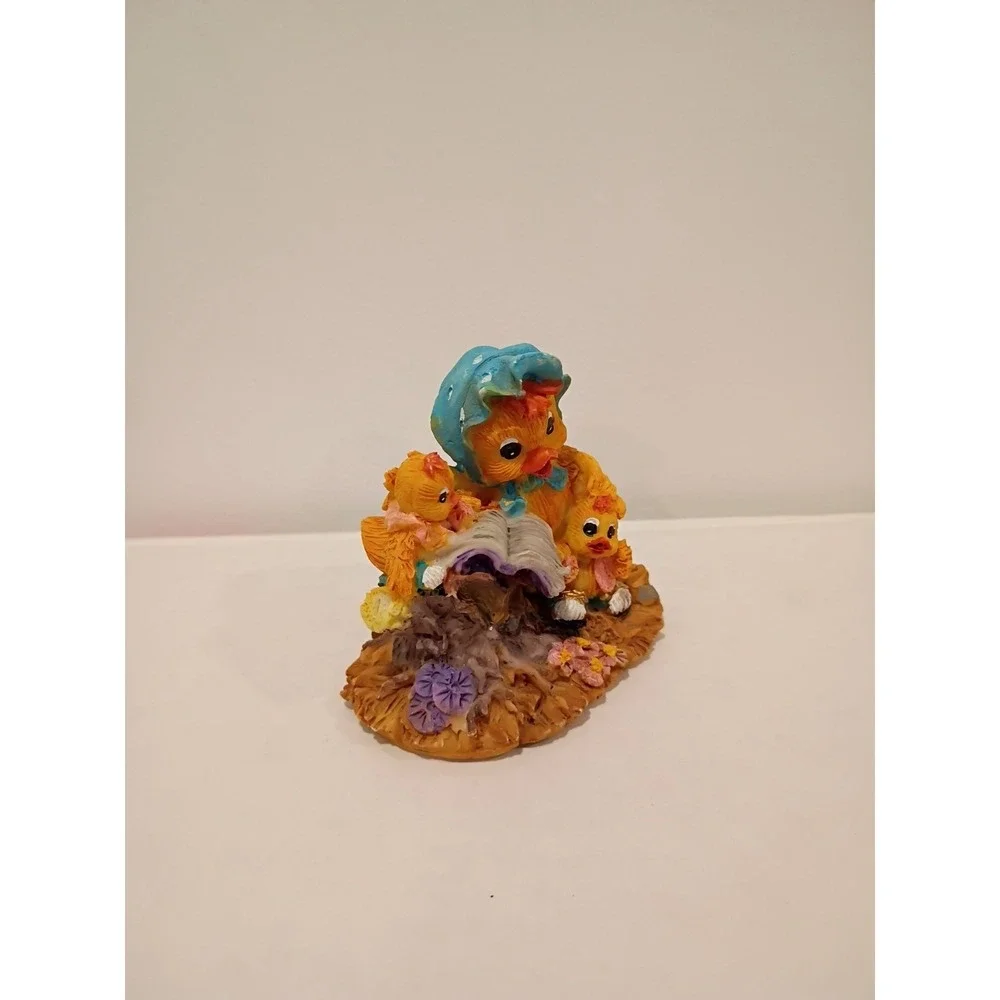 Collectable Mother Chicken Reading to Chicks Figurine